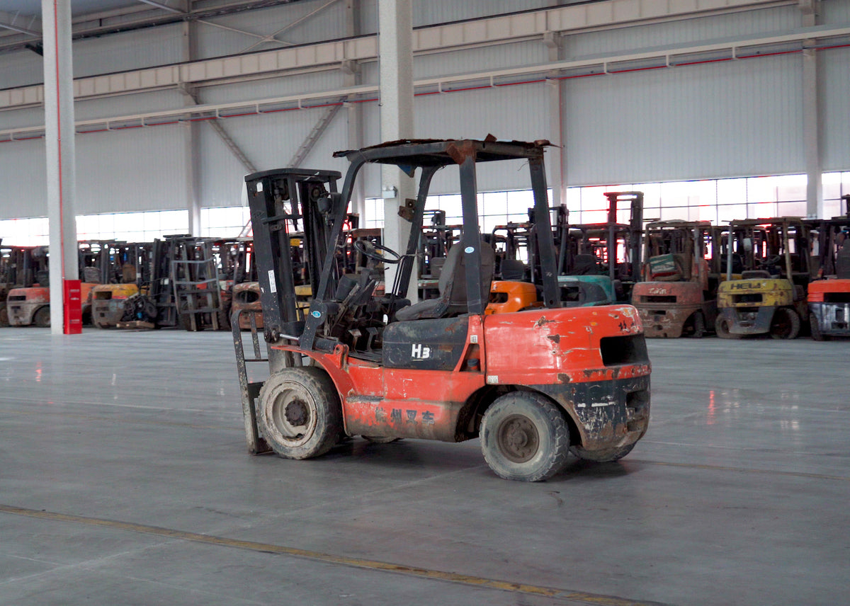 Old diesel forklift